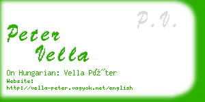 peter vella business card